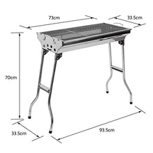 Portable Stainless Steel Barbecue Grill for Outdoor Foldable Charcoal BBQ Grill Barbecue Tools Set Picnic Barbecue Accessory