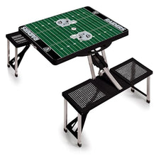 PICNIC TIME NFL Las Vegas Raiders Picnic Table Portable Folding Table with Seats and Umbrella