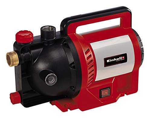 Einhell 4180350 Gartenpumpe GC-GP 1250 N (1.200 W, max. 5000 L/h, max. Förderhöhe 50 m, Wasserfüllanzeige, Wassereinfüllöffnung /-ablassschraube, Frostschutz, Thermoschutz)