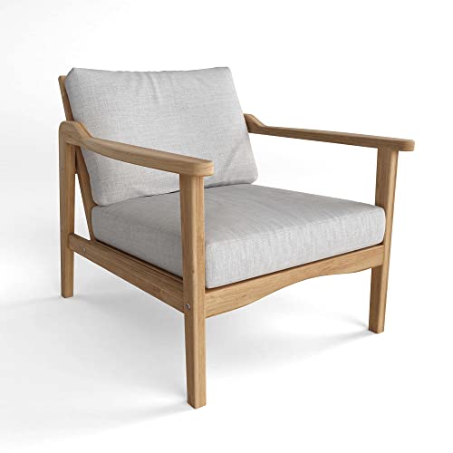 Anderson Teak DS-3025 Amalfi Modern Deep Seating Armchair, Natural