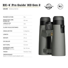 Leupold BX-4 Pro Guide HD Binoculars 10x42mm Shadow Gray