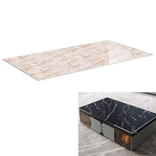 Rectangle Tempered 8mm Thick Polish Touch Corners Glass Table Top, Glass Table Top with Marble Design, Glass Coffee Table Rectangle Glass Table Top Replacement Rectangle Table Glass Top(D,100x55cm)