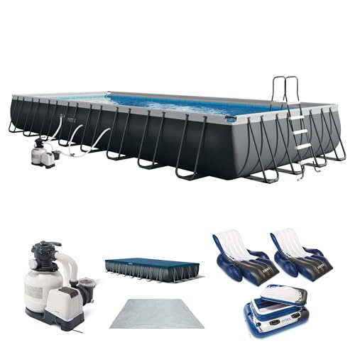 Intex Ultra XTR 32ft x 16ft x 52in Above Ground Swimming Pool Set Bundle