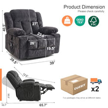 CUZSIT Oversized Recliner Chair for Living Room with Massage & Heat