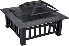 Garden Fire Pit Portable Grill Barbecue Rack Fire Pits for Outside, Outdoor Metal Firepit, with Mesh Spark Screen Cover, Kit for Fire Pit, Poker for Camping for Camping Backyard