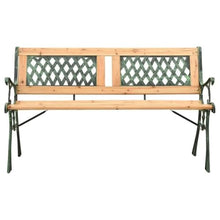 FURUIM2024M Garden Bench Garden Backrest Bench, Park Cast Iron Chair, Wooden Surfac, for Outdoor Comfort 122 cm