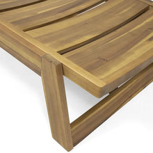 Christopher Knight Home Outdoor Acacia Wood 3 Piece Chaise Lounge Set Teak + Yellow