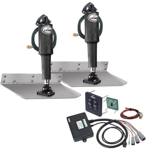 LENCO MARINE 9 x 9 Standard Trim Tab Kit with Standard Tactile Switch 12V