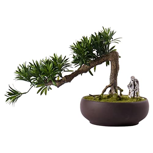 Fake Plants Creative Simulation Bonsai Small Artificial Bonsai Tree Plants with Ceramic Pots Handmade Bonsai Decoration for Home Office Bonsai Tree