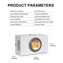 5sssallefaa 150W LED Grow Light Full Spectrum Growing Light Mute 90° Glass Lens COB Plant Grow Lamp for Indoor Hydroponic Greenhouse Plants All Stage Growing Tent