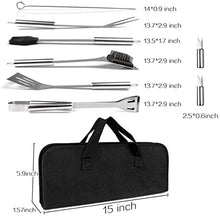 20-Pack BBQ Grill Accessories Tool Set,Flat Top Griddle Accessories Kit, Stainless Steel BBQ Kit with Oxford Cloth Box for Camping/Kitchen, BBQ Utensils