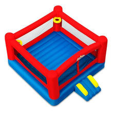 Blast Zone Double Play Inflatable Dual Hoops Bounce House with Blower Red