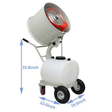 TECHTONGDA Misting Fan Humidifying Cooling Industrial Pedestal Fan Adjustable Spray Amount for 538 Square Feet