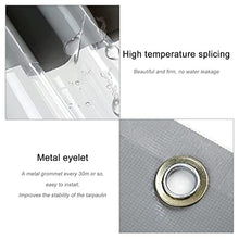 Transparent Waterproof Tarpaulin Side Panels,Outdoor Tarp Curtains,PVC Heavy Duty Clear Tarpaulin Rain Curtains,Partition Curtains for Pergola Porch Gazebo,with Grommets,W×H-4.8×2.5.0m(15.7*