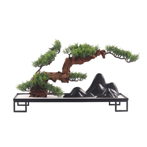 YXIANG56Q Fake Plants Artificial Bonsai Tree Indoor Fake Plants Decor with Ceramic Pots for Home Table Office Desk Bonsai Tree