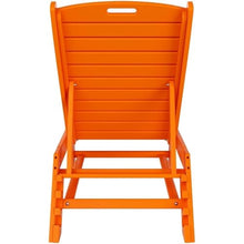 Costaelm Paradise 3-Piece Set Adjustable Adirondack Chaise Lounges with Side Table Orange