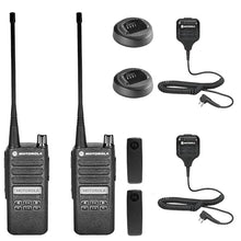 Motorola Solutions CP100D Analog UHF Portable Two Way Radio Bundle with Remote Speaker Mic Black