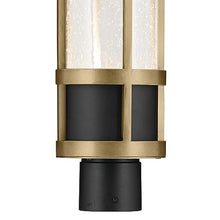 Kichler Camillo LED Textured Black with Natural Brass Modern Outdoor Post Light with Clear Seeded Glass for Outdoor Posts