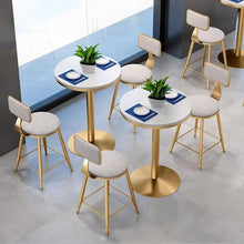 LWZBBGS Outdoor Patio Side Table, Round White Marble Top Table Cocktail Bar Table Restaurant Bistro Table End Table Coffee Meeting Table Conference Table Small Modern Nightstand