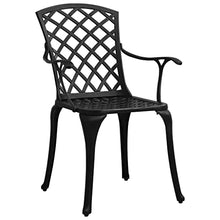 GHVBNMF Cast Aluminum Patio Dining Chairs, Set of 6, Black