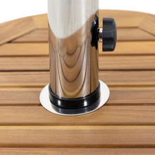 OROTLECT Heavy Umbrella Base With Wood, Stainless Steel Tube And Concrete, 1.57/1.77 Inch Pole Compatible, Look 30 Lbs Stand, Tube, 17.67" X 16.87