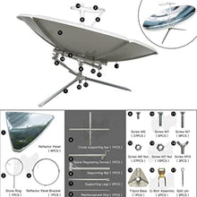 JYETAXDISS Portable Parabolic Solar Cooker, Outdoor Camping Concentrated Solar Oven, Focus Temperature: 700-1000°C, Suitable for Picnic, Camping, Travel,