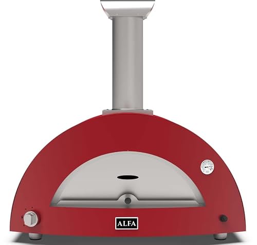 Alfa Moderno 3 Pizze Propane Pizza Oven - Antique Red - FXMD-3P-GROR-U