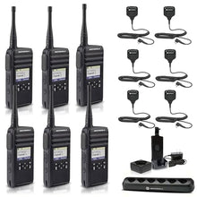 Motorola Solutions DTR700 Digital 2-Way Radio 50 Channels with Multi-Unit Charger & 6 Remote Speaker Mics Black