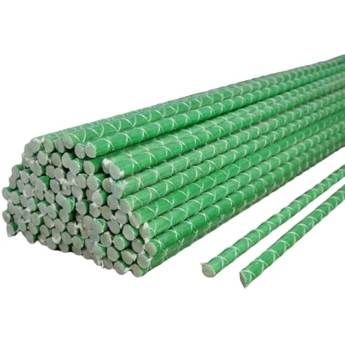 Garden Stakes - 5Ft Coated Fiberglass Plant Stakes - Quantity Options (200)