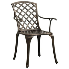 NLQMSU 5-Piece Cast Aluminum Bistro Set Bronze Round Table