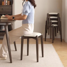 LHHAIUA Ottoman for Bedroom Dorm Multifunctional Footstool Solid Wood Upholstered Seat for Living Room Under Desk Footrest
