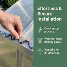 Aetherion 6.6ft Greenhouse Wiggle Wire and U-Channel, 10/20 Pack PVC Coated Spring Wire & Aluminum Lock Channel Bundle for Greenhouse Plastic Cover Or Sunshade Fabric Accessories Installation 20