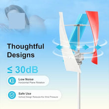 COMOAEW Wind Generator, Wind Generator Kit 400W 24V 3 Blade Portable Vertical Helix Nature Power System with Controller Energy,for Home Boat Marine