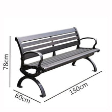 yinxx240708 Heavy-Duty Outdoor Benchs Garden Bench,Outdoor Benches,Iron Steel Frame Patio Benchs with Backrest Armrests for Lawn Yard Porch Work Entryway Slatted Seat for Park, Yard & Porch(Medium)