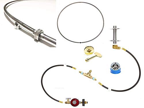EasyFirePits Complete LP Tank-in-Table Fire Pit Kit & Lifetime Warranted 316 Stainless Steel Burner Choice (60.00, 60 Inch Single Hoop Ring)