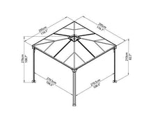 Palram Canopia Palermo 3000 10x10 Gazebo Gray