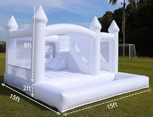Okayego 15x15FT White Bounce House Castle with Slide & Ball Pit