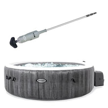 Intex Rechargeable Pool Vacuum Cleaner & 6 Person Bubble Massage Hot Tub Greywood