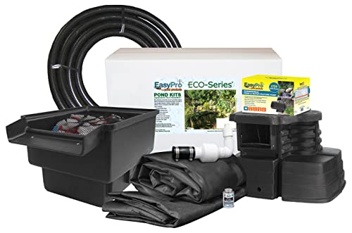 EasyPro Pond Products Eco-Series Complete Pond Kit for 6-Foot x 6-Foot Pond Black