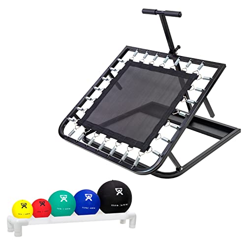 CanDo Rectangular Adjustable Ball Rebounder with Horizontal Rack - 5 Balls