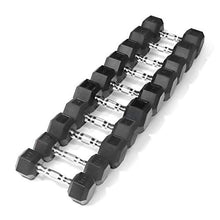 WF Athletic Supply Rubber Coated Hex Dumbbell Set Non-Slip Hex Shape - 200LB Dumbbells Set