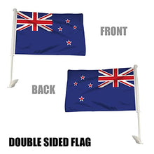 BANNER BUZZ MAKE IT VISIBLE New Zealand Car Flag Window Clip 18” X 12” Double Side Printing White Pack of 100