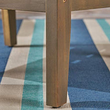 Christopher Knight Home Keanu Outdoor Acacia Wood Loveseat and Coffee Table, Gray
