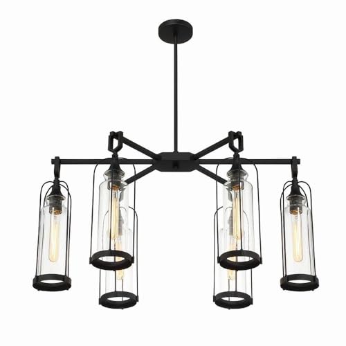 Eurofase Yasmin 6-Light Outdoor Pendant Vintage Style Satin Black