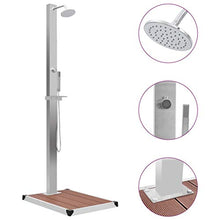 MKLFBY Garden Shower Set, Brushed Finish Stylish Stainless Steel Easy to Clean Outdoor Shower Set for Swimming Pool