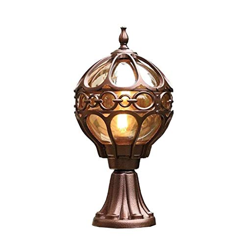 SyLaBy Column Head Lamp, Waterproof Outdoor Door Pillar Lamp Creative Outdoor Courtyard Garden