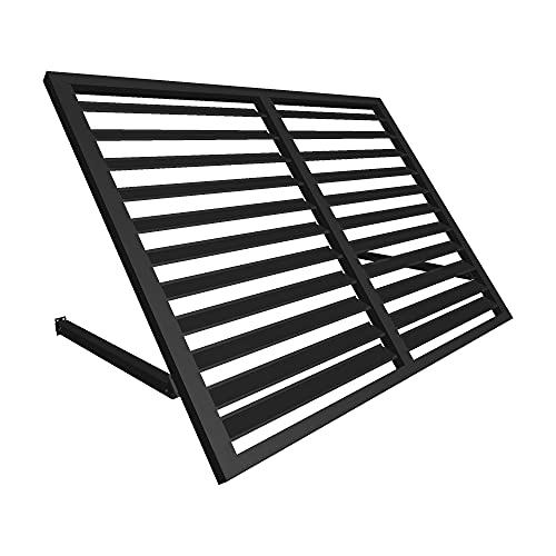 Awntech 3' Bahama (44"-24"-24") Shutter Fixed Awning, Black