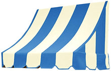 Awntech 6-Feet Nantucket Window/Entry Awning, 31-Inch Height by 24-Inch Diameter, Bright Blue/White