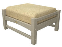 Trex Outdoor Furniture Rockport Club Sand Castle Ottoman with Sesame Sunbrella Cushion