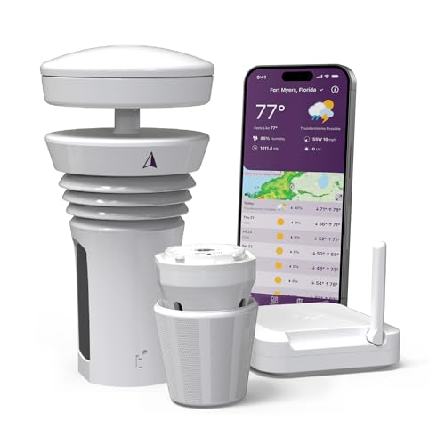 Tempest Weather Station with Built-in Wind Meter, Rain Gauge, and Accurate Weather Forecasts, Wireless, App and Alexa Enabled
